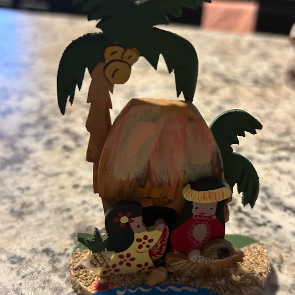 Vtg Emgee Hawaiian Christmas Nativity